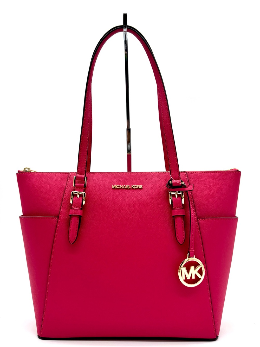 Michael Kors Large Charlotte Tote Bag Electric Pink